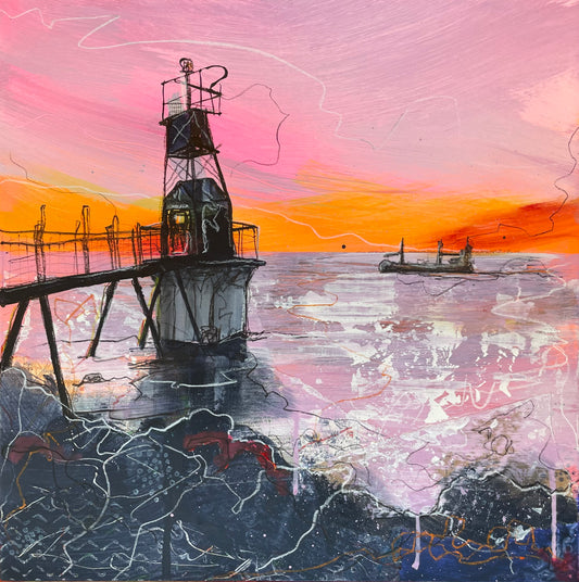 Battery Point Portishead Contemporary Art Print by Emma Sherry