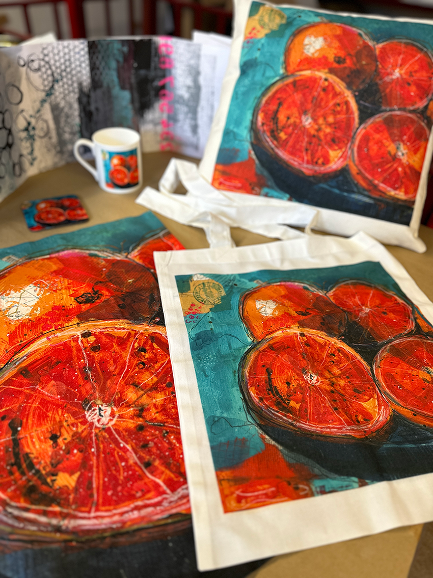 Lightweight Tote Bag - Blood Oranges