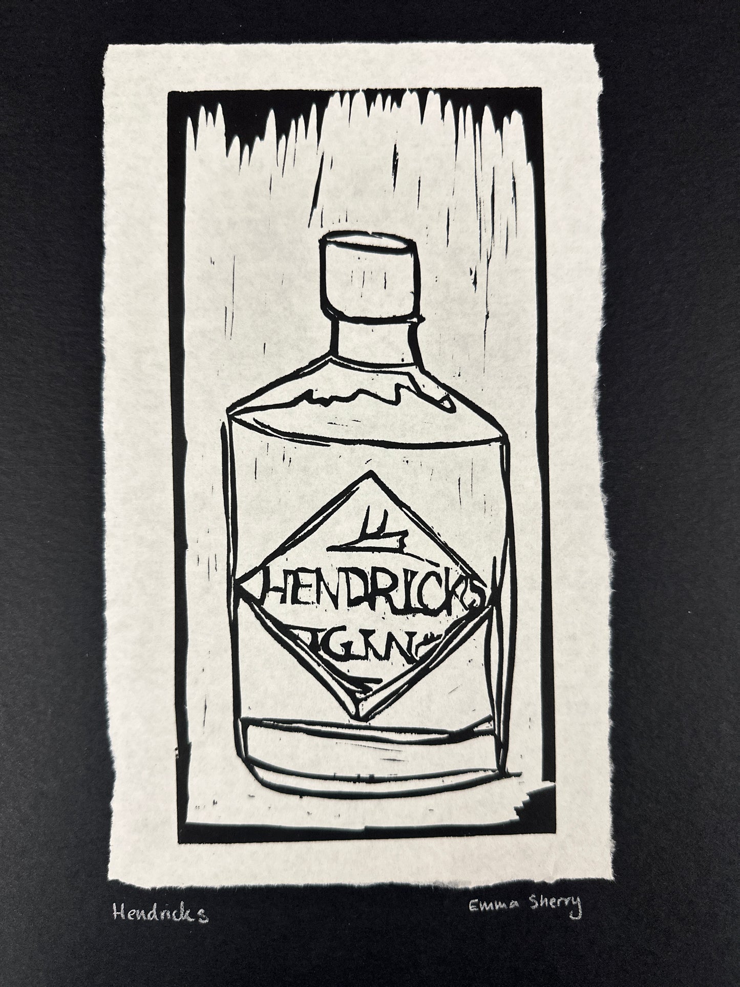 Hendricks Linocut Print