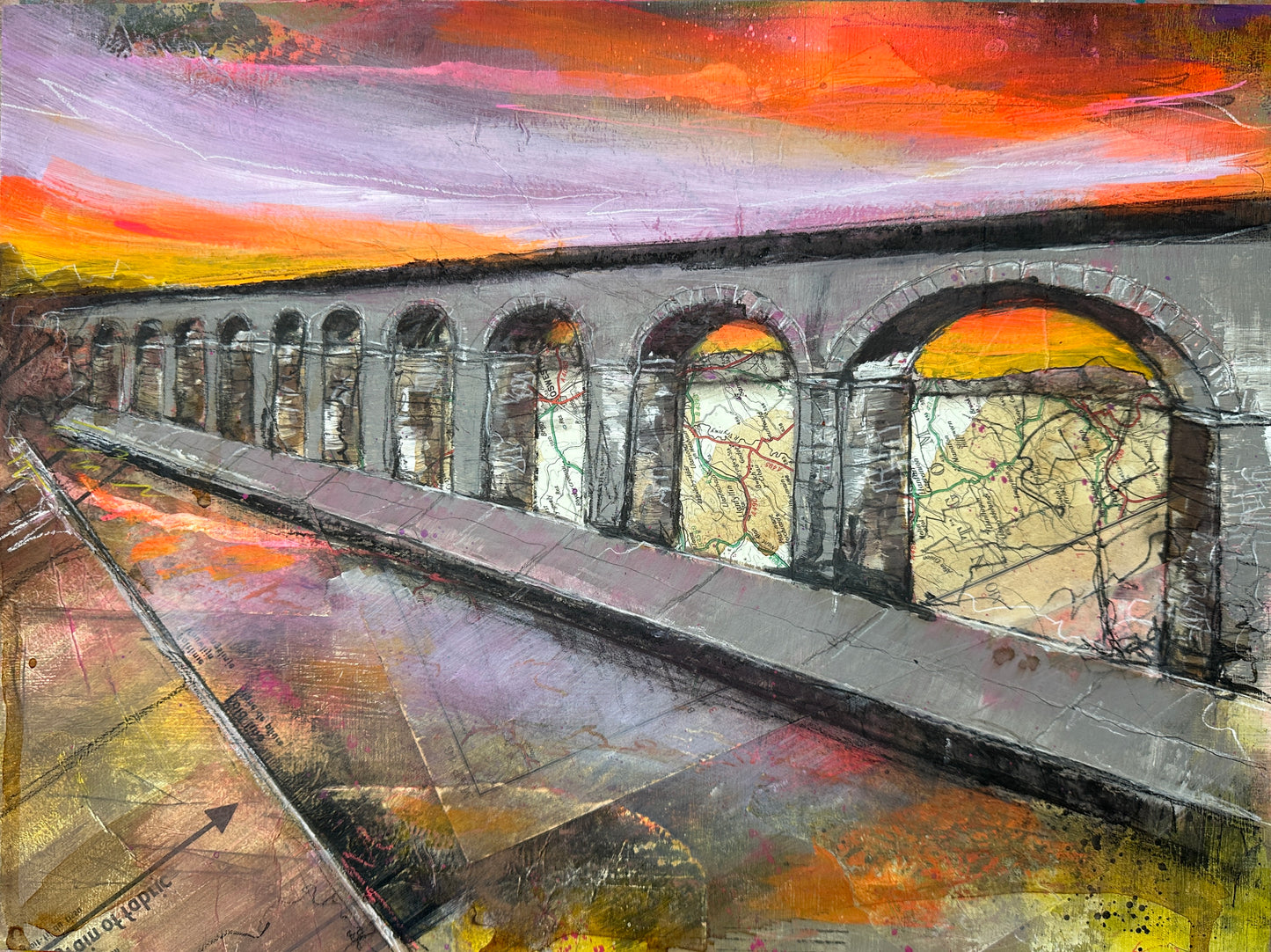 'Chirk Aqueduct at Dusk' [Giclee Print]