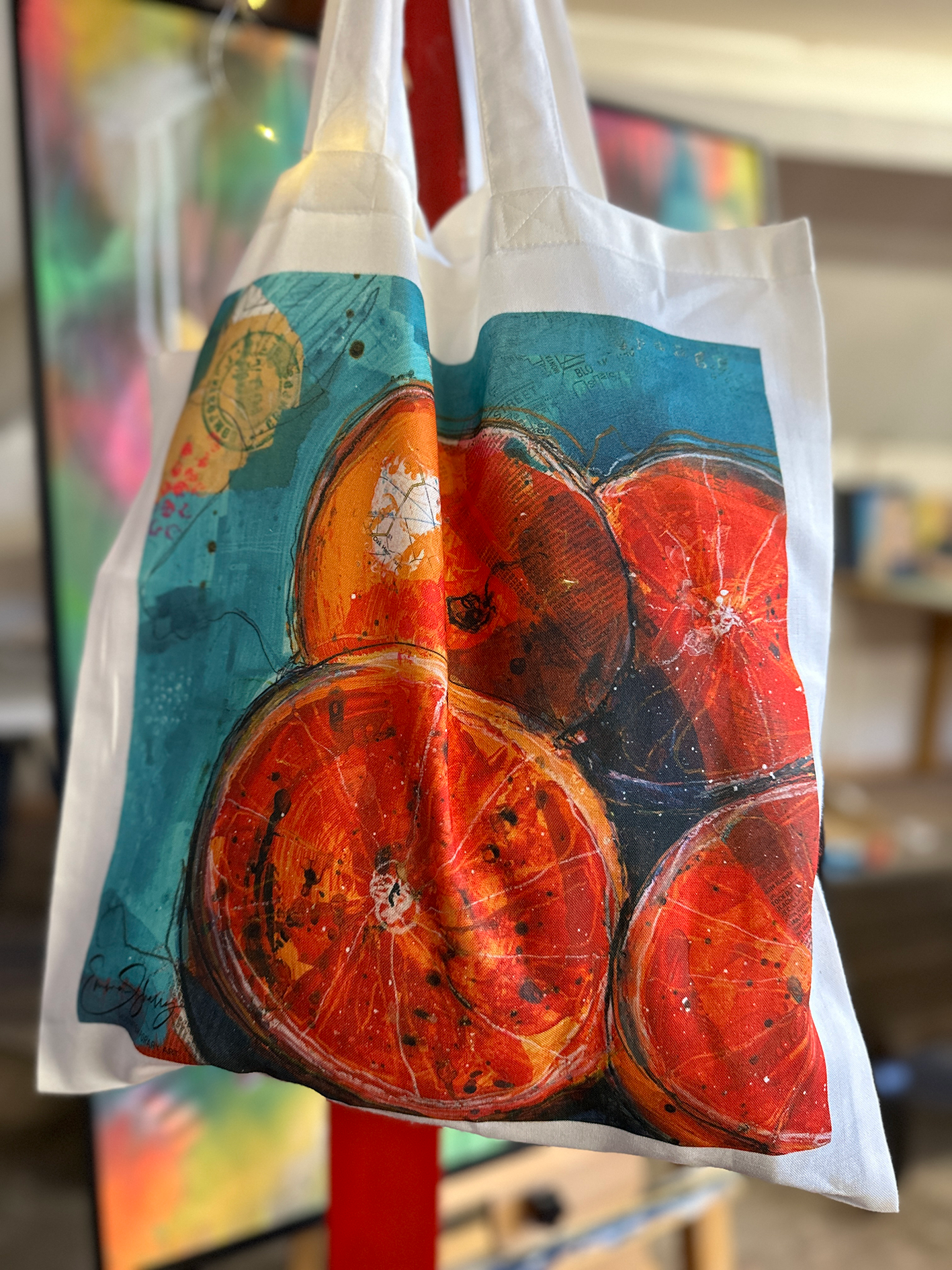 Lightweight Tote Bag - Blood Oranges