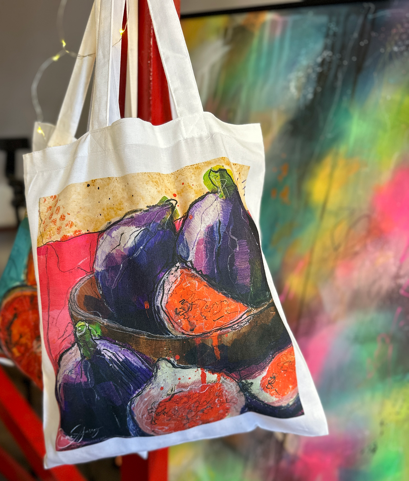 Lightweight Tote Bag - Figs