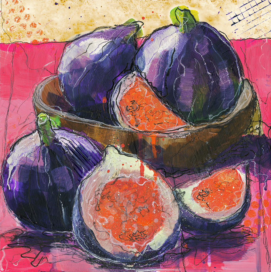 Affordable Still Life Art of Figs by Emma Sherry