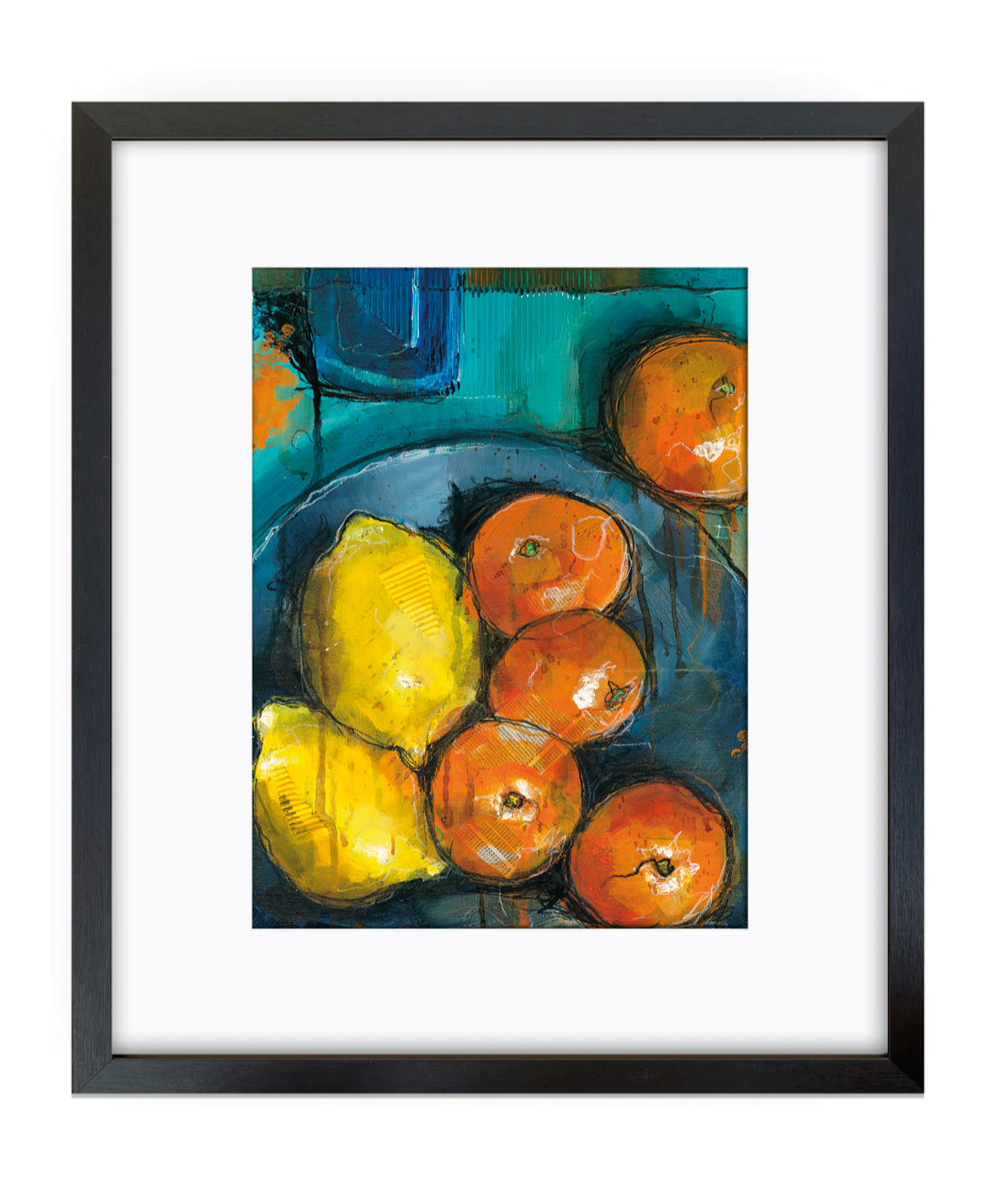 Modern still life art print - Oranges & Lemons