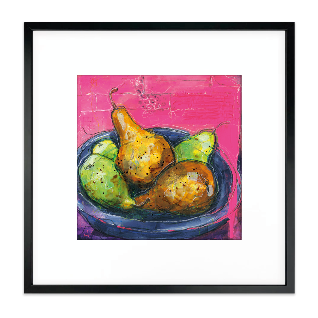 'Fruta - Pears' Contemporary Art Framed Print