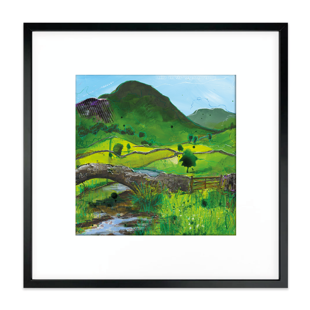 'Countryside Landscape: Quaint Bridge' [Giclée Print]