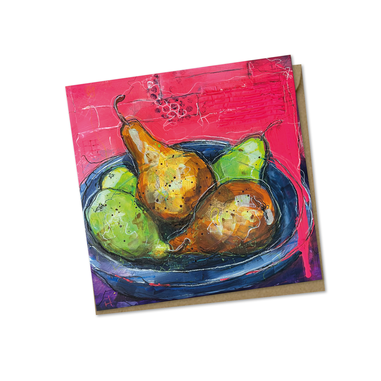 'Fruta - Pears' Greetings Card