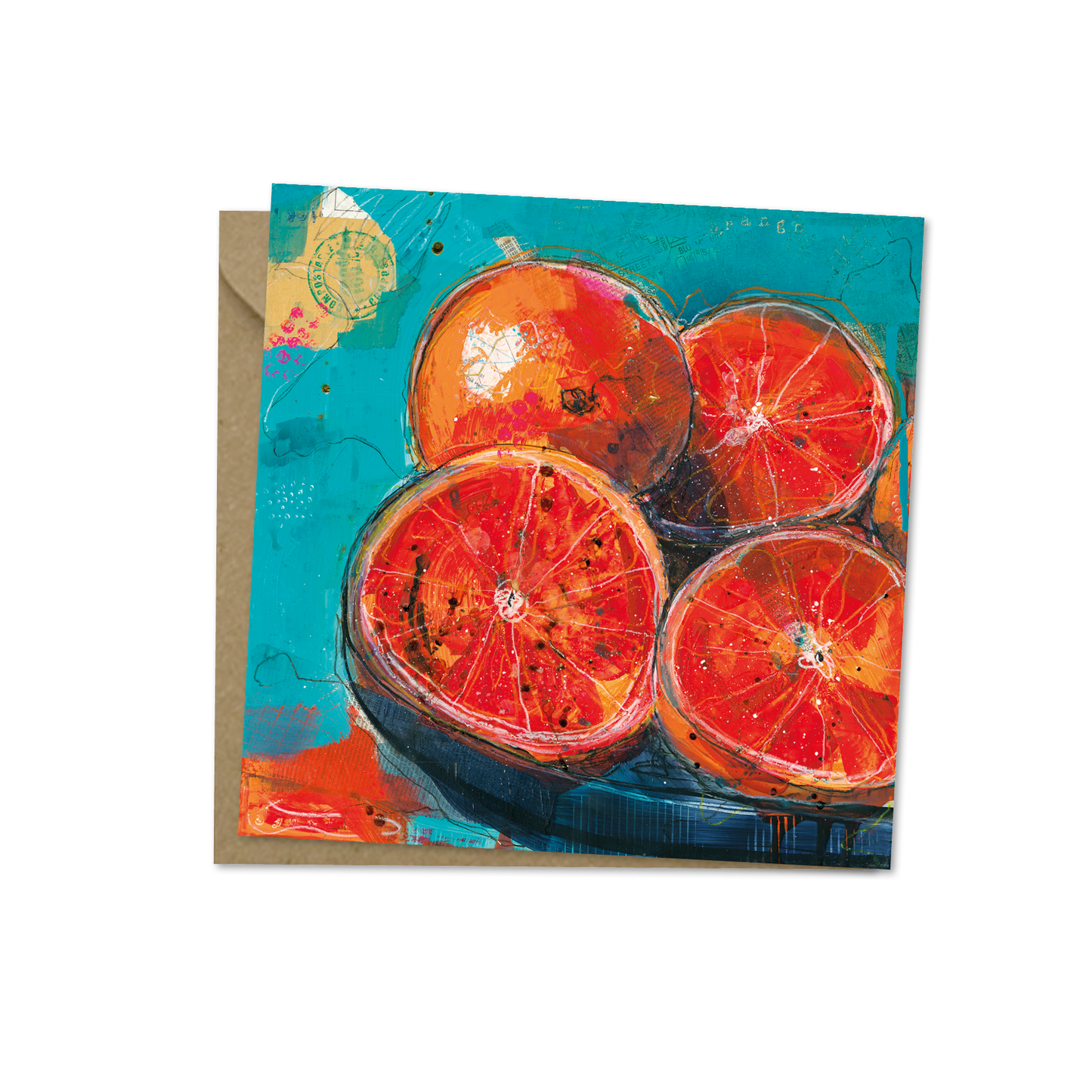 'Fruta - Blood Oranges' Greetings Card