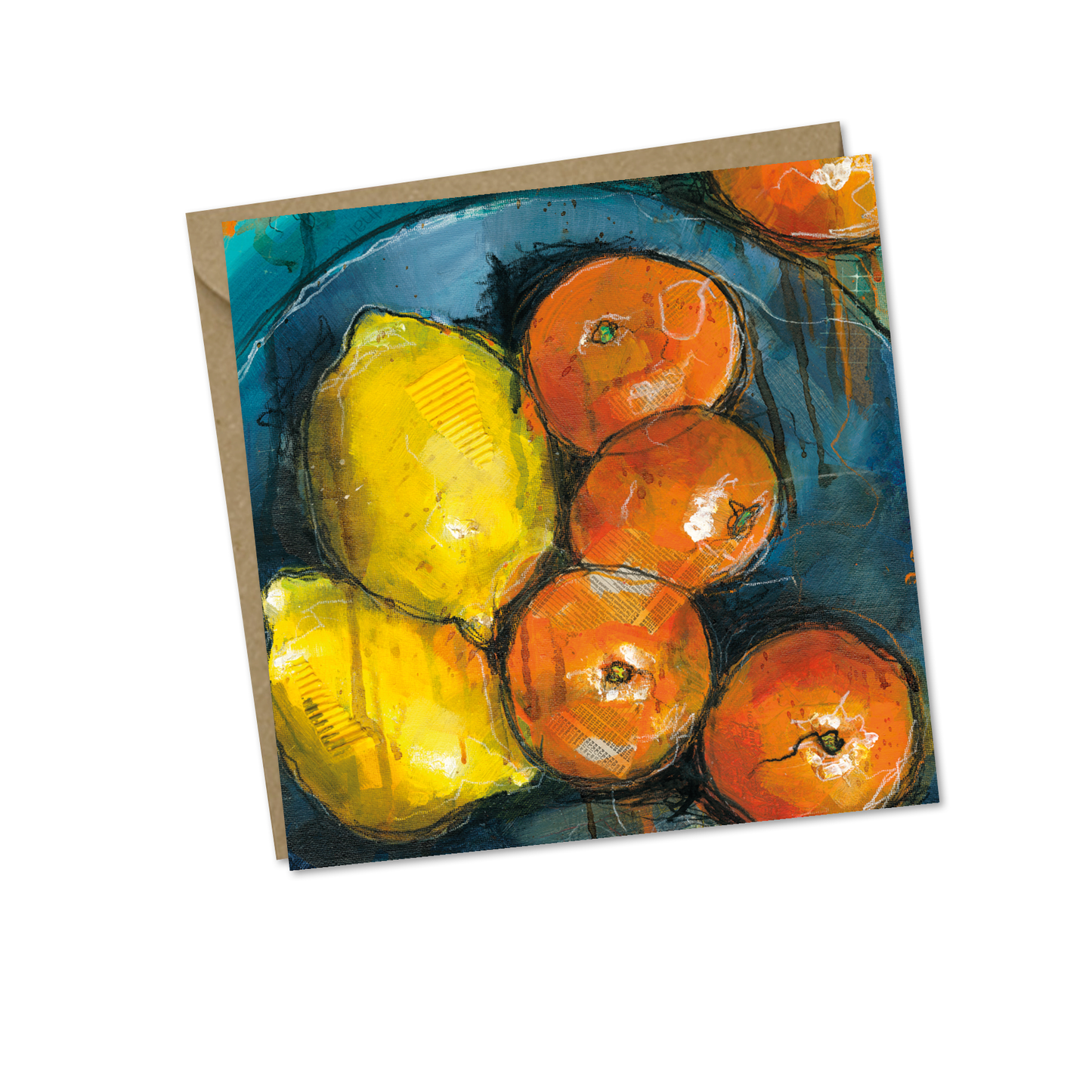 'Fruta - Oranges & Lemons' Greetings Card