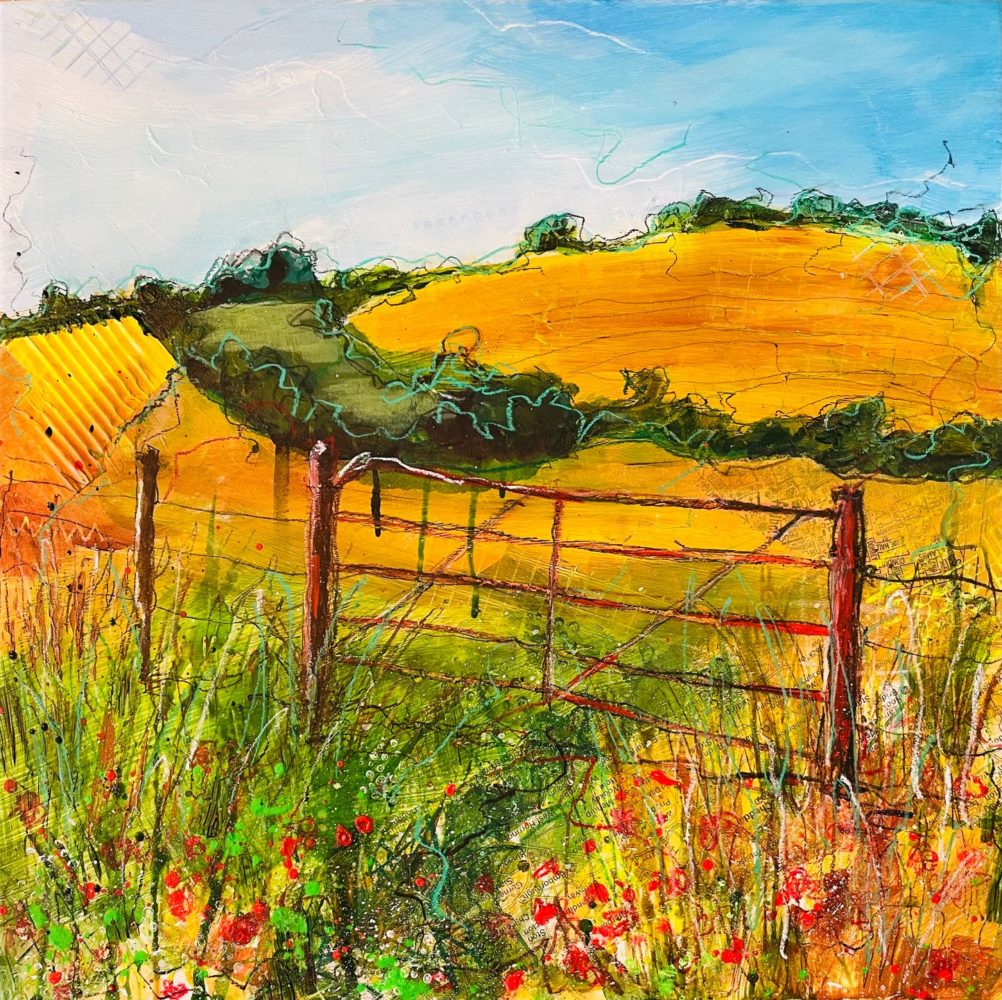 'Gated Field' [Original Painting]