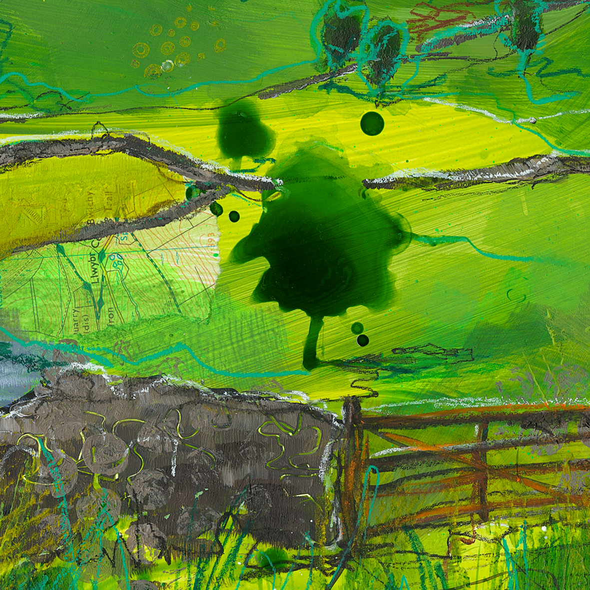 'Countryside Landscape: Quaint Bridge' [Original Painting]