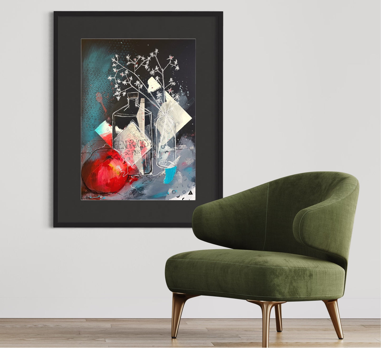'Pomegranate & Hendricks' [Framed Original Painting]