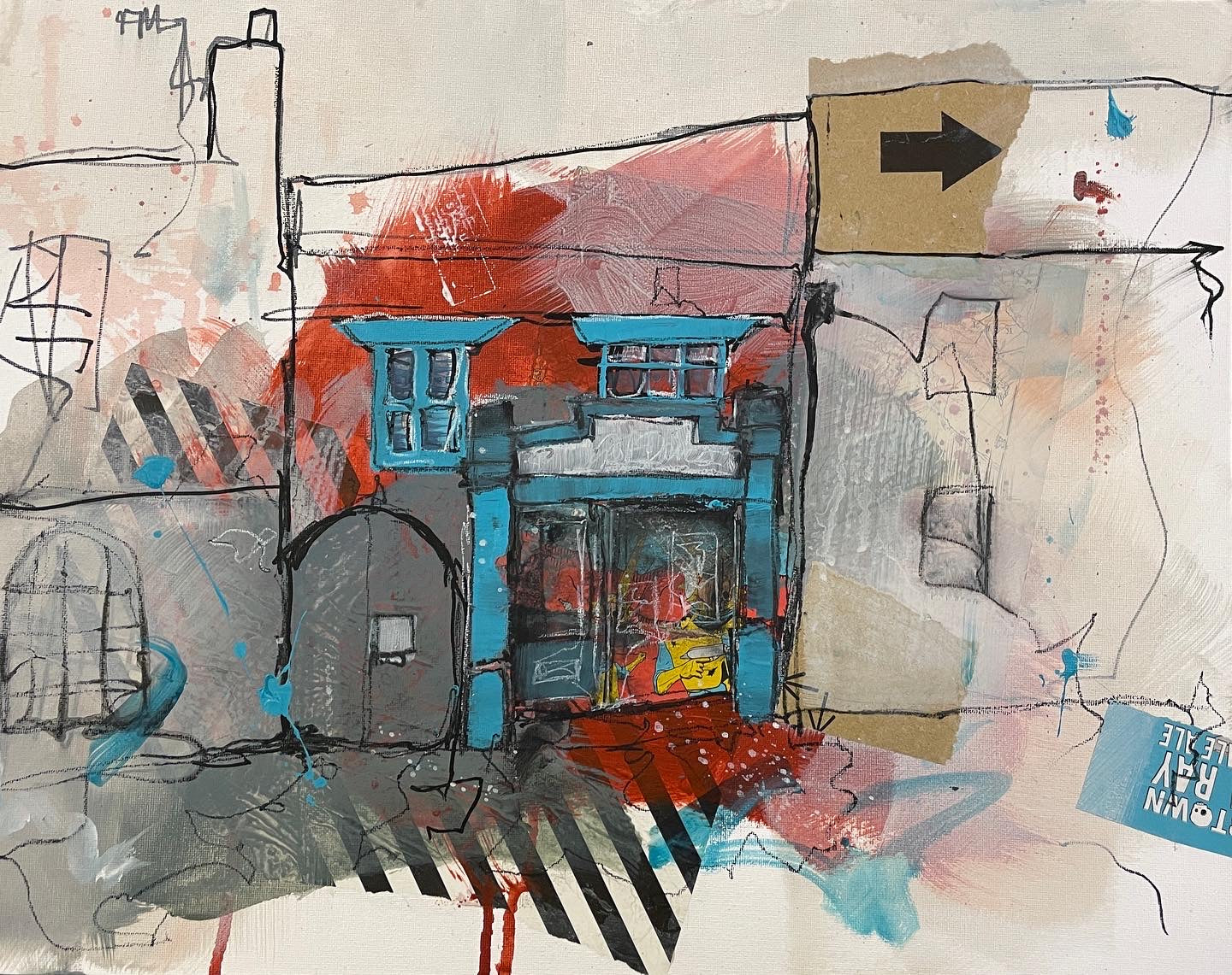 '41 Willow Street I' [Framed Original Painting]